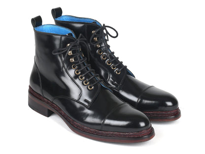 Paul Parkman Polished Leather Boots Black (ID