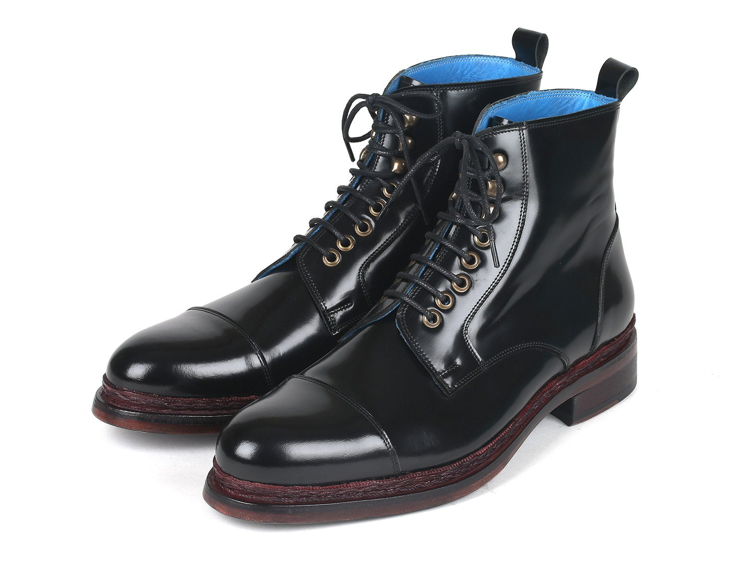 Paul Parkman Polished Leather Boots Black (ID