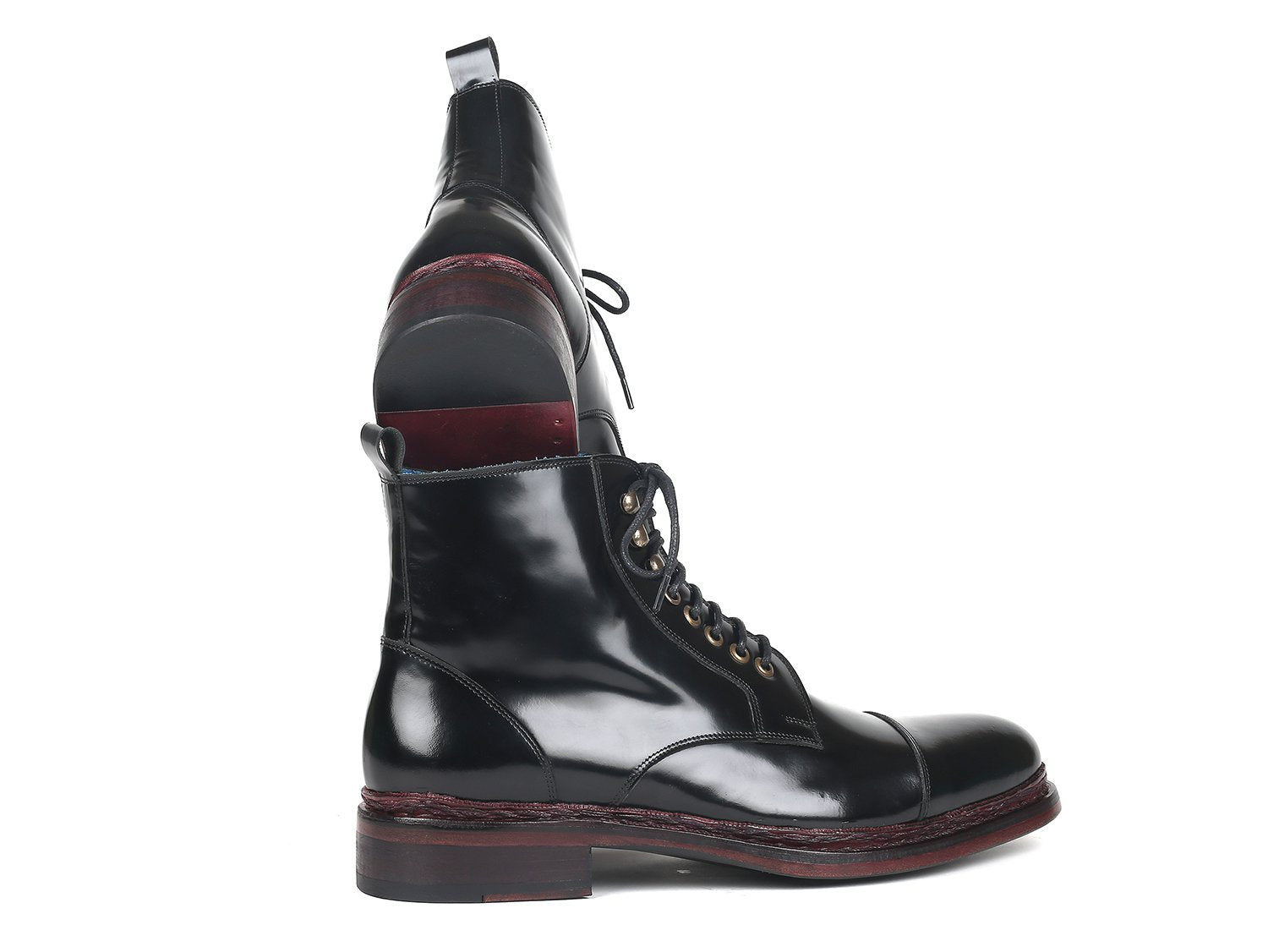 Paul Parkman Polished Leather Boots Black (ID