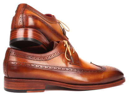 Paul Parkman Goodyear Welted Wingtip Derby Shoes Camel (ID