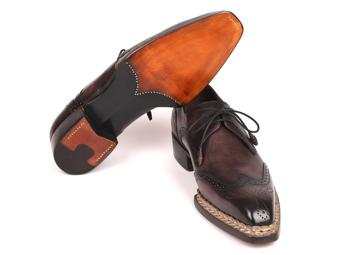 Paul Parkman Norwegian Welted Wingtip Derby Shoes Bronze (ID