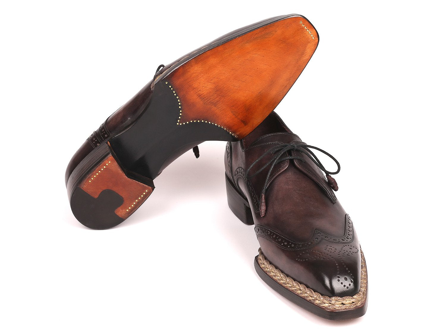 Paul Parkman Norwegian Welted Wingtip Derby Shoes Bronze (ID