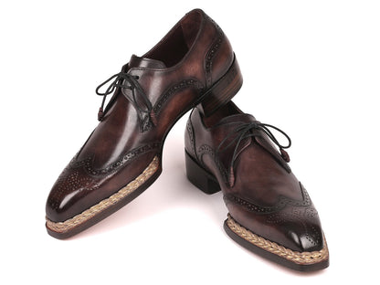 Paul Parkman Norwegian Welted Wingtip Derby Shoes Bronze (ID