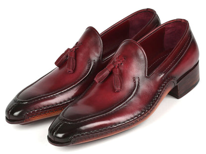 Paul Parkman Hand-Sewn Tassel Loafers Bordeaux (ID