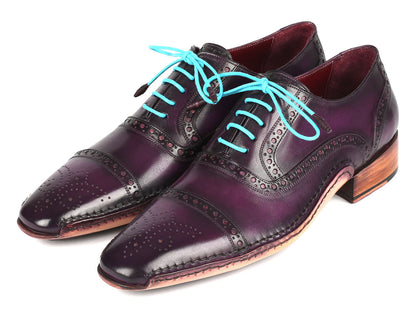 Paul Parkman Handsewn Captoe Oxfords Purple (ID