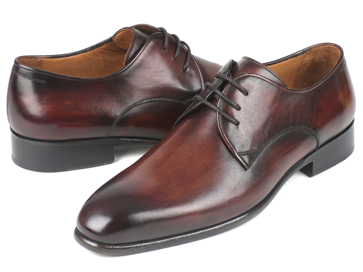 Paul Parkman Antique Brown Derby Shoes (ID