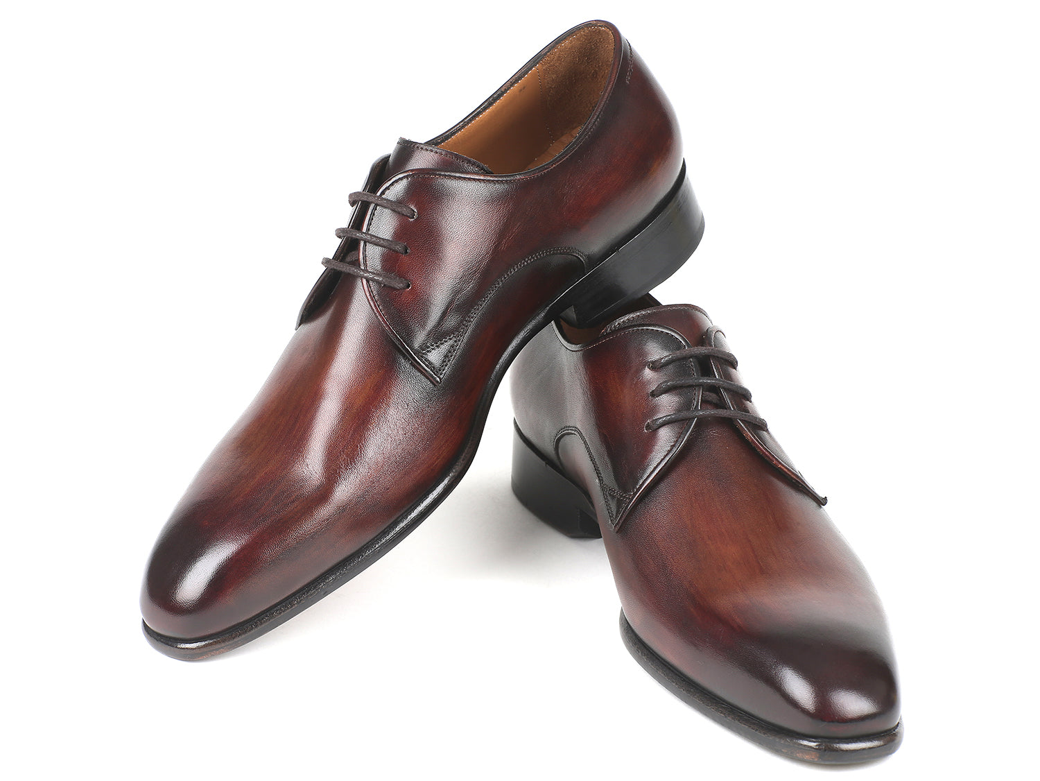 Paul Parkman Antique Brown Derby Shoes (ID