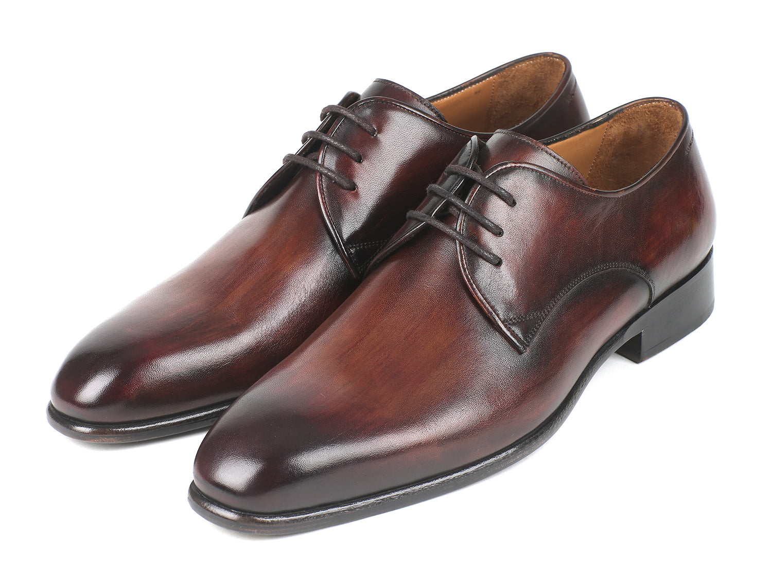 Paul Parkman Antique Brown Derby Shoes (ID