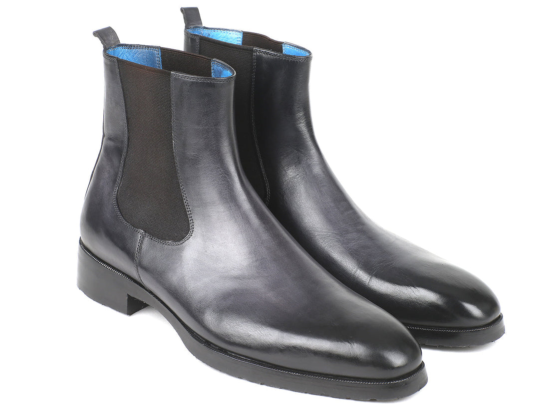 Paul Parkman Black & Gray Chelsea Boots (ID