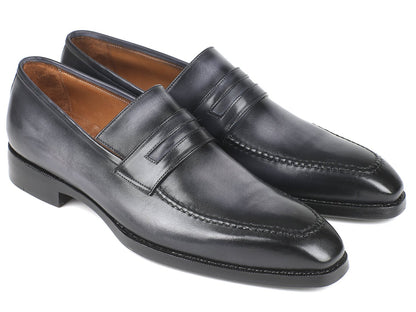 Paul Parkman Gray Burnished Goodyear Welted Loafers (ID