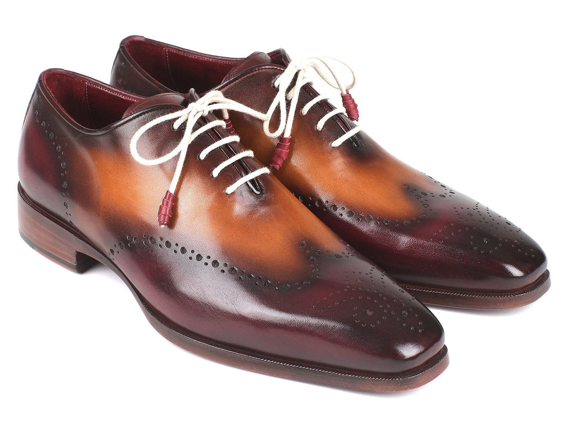 Paul Parkman Bordeaux &amp; Camel Wingtip Oxfords (ID