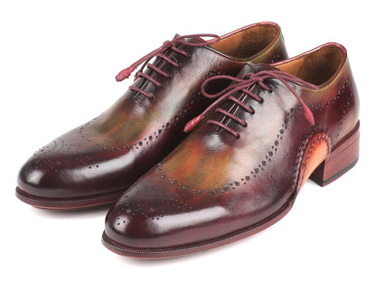 Paul Parkman Opanka Construction Green &amp; Bordeaux Oxfords (ID