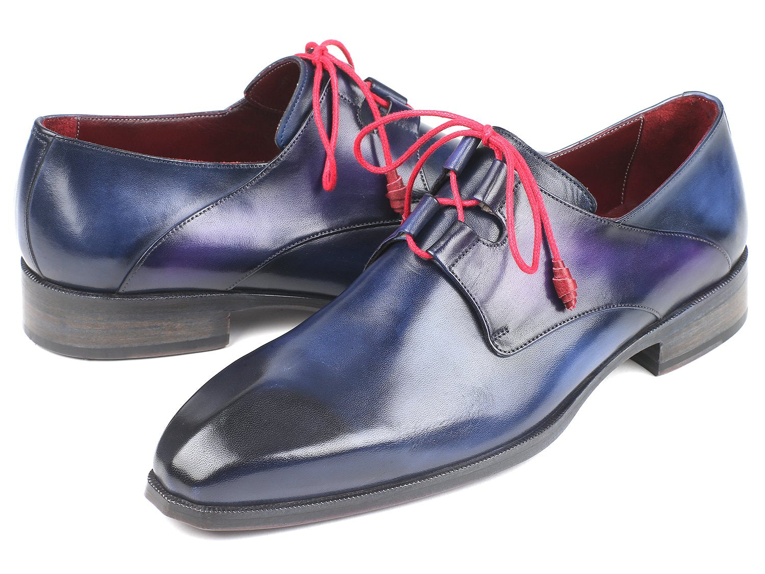 Paul Parkman Ghillie Lacing Blue Dress Shoes (ID