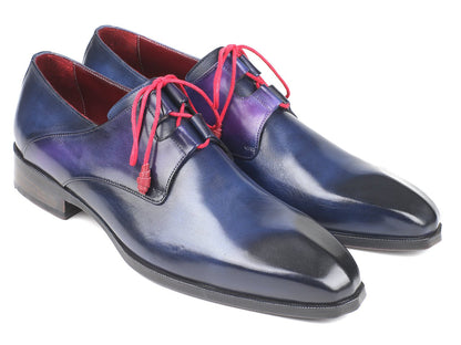 Paul Parkman Ghillie Lacing Blue Dress Shoes (ID