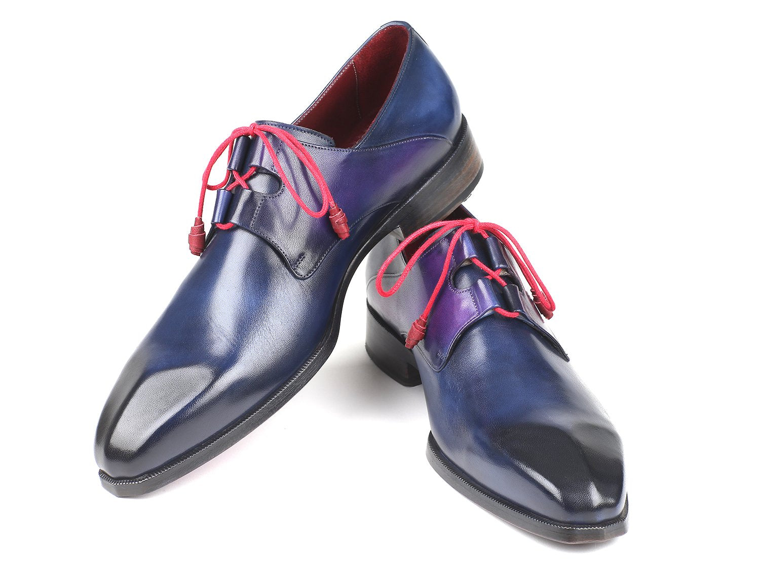 Paul Parkman Ghillie Lacing Blue Dress Shoes (ID