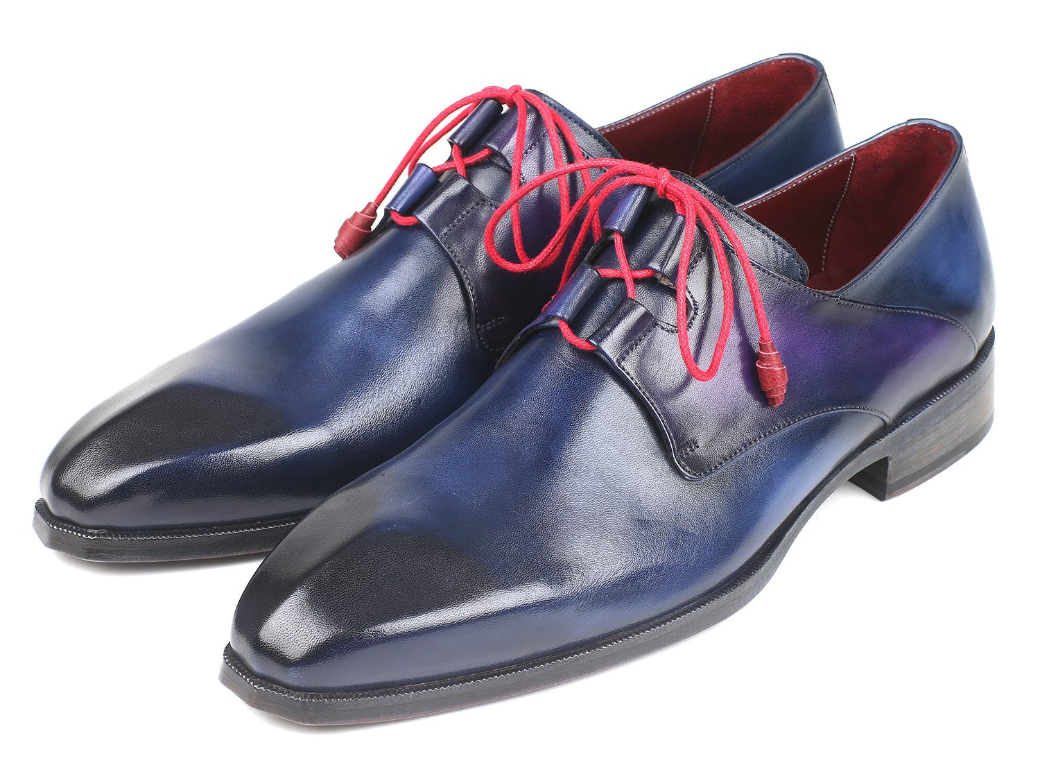 Paul Parkman Ghillie Lacing Blue Dress Shoes (ID