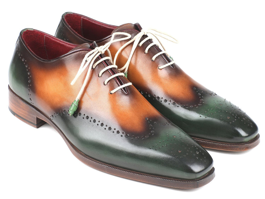 Paul Parkman Green & Camel Wingtip Oxfords (ID
