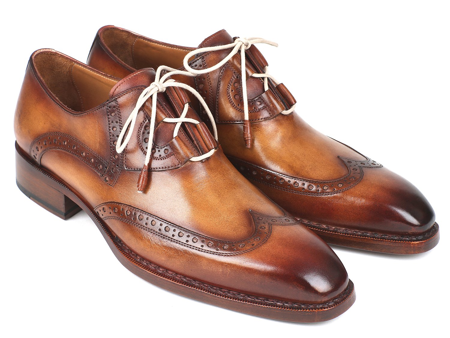 Paul Parkman Goodyear Welted Ghillie Lacing Wingtip Brogues (ID