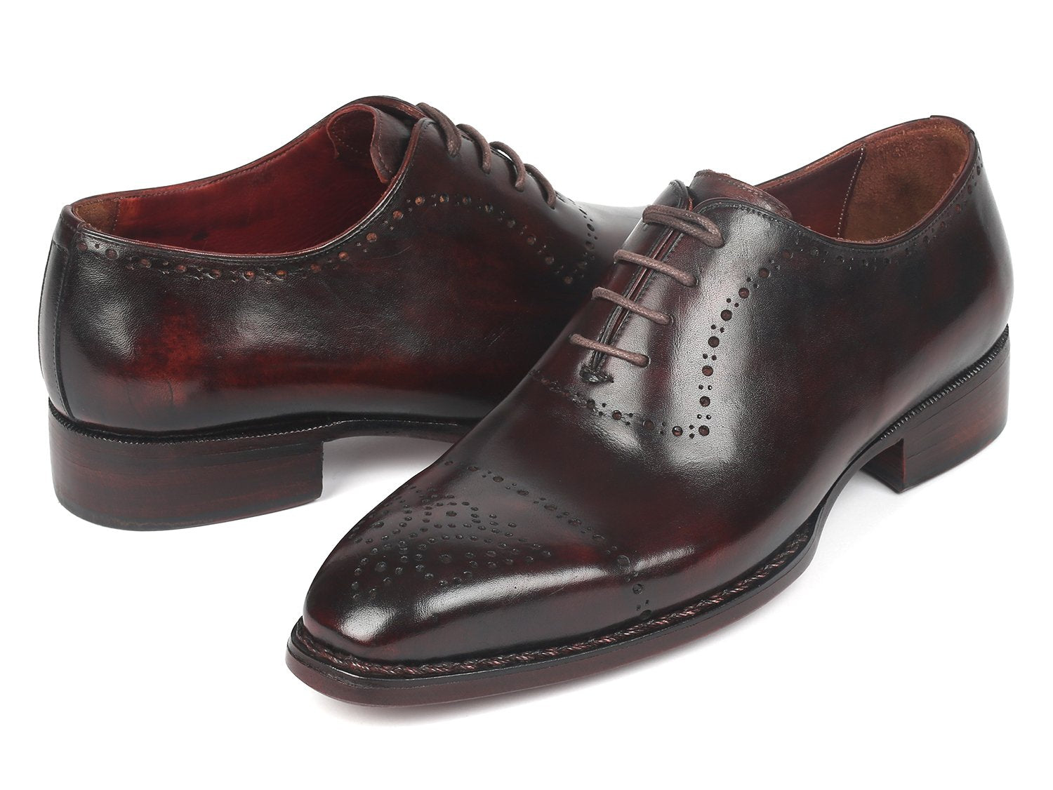 Paul Parkman Dark Bordeaux Goodyear Welted Oxfords (ID