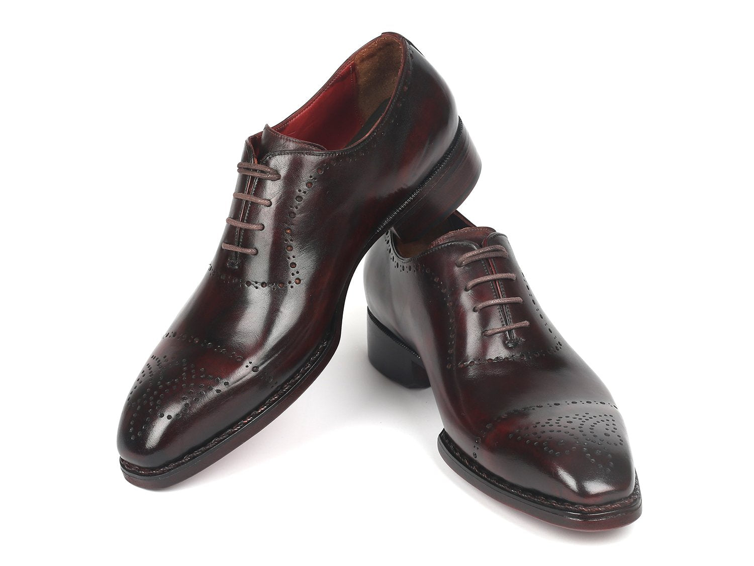 Paul Parkman Dark Bordeaux Goodyear Welted Oxfords (ID