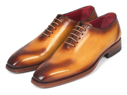 Paul Parkman Goodyear Welted Punched Oxfords Camel (ID