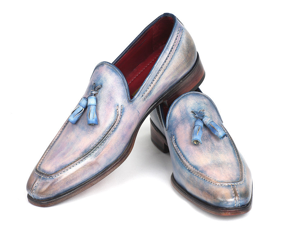 Paul Parkman Tassel Loafers Lila Hand-Painted (ID