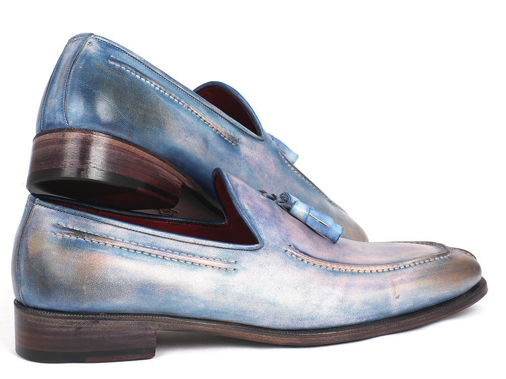 Paul Parkman Tassel Loafers Lila Hand-Painted (ID