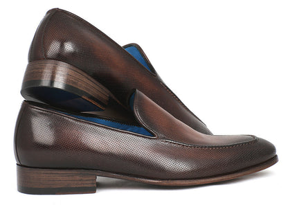 Paul Parkman Perforated Leather Loafers Brown (ID