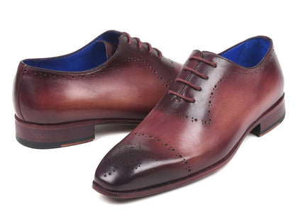 Paul Parkman Burgundy Hand-Painted Classic Brogues (ID