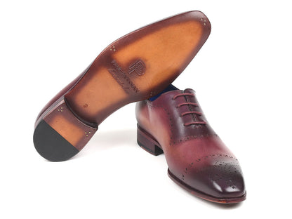 Paul Parkman Burgundy Hand-Painted Classic Brogues (ID