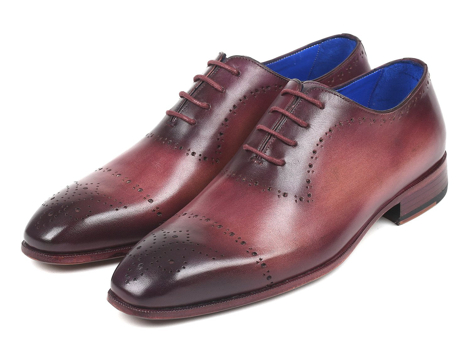 Paul Parkman Burgundy Hand-Painted Classic Brogues (ID