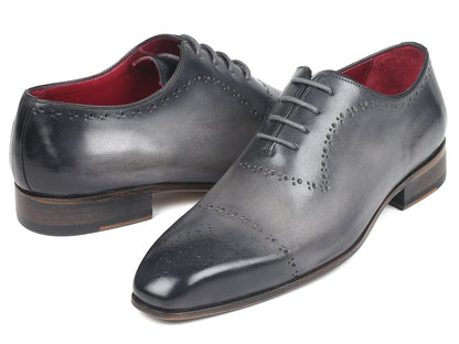 Paul Parkman Grey Hand-Painted Classic Brogues (ID