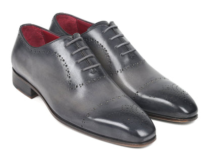 Paul Parkman Grey Hand-Painted Classic Brogues (ID