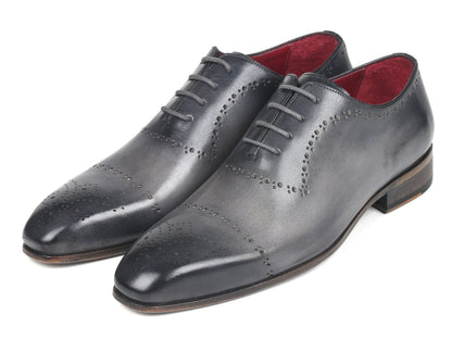 Paul Parkman Grey Hand-Painted Classic Brogues (ID