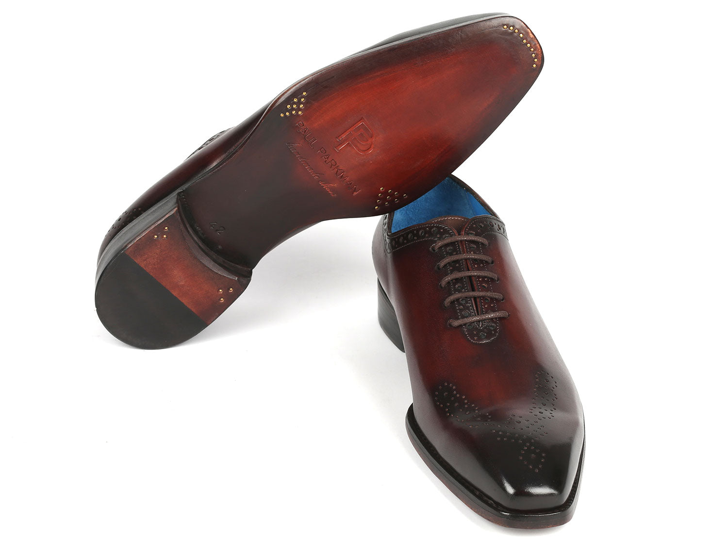 Paul Parkman Goodyear Welted Punched Oxfords Brown (ID