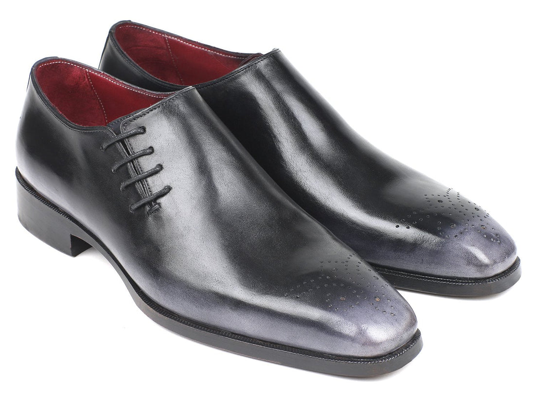 Paul Parkman Side Lace Oxfords Gray Burnished (ID