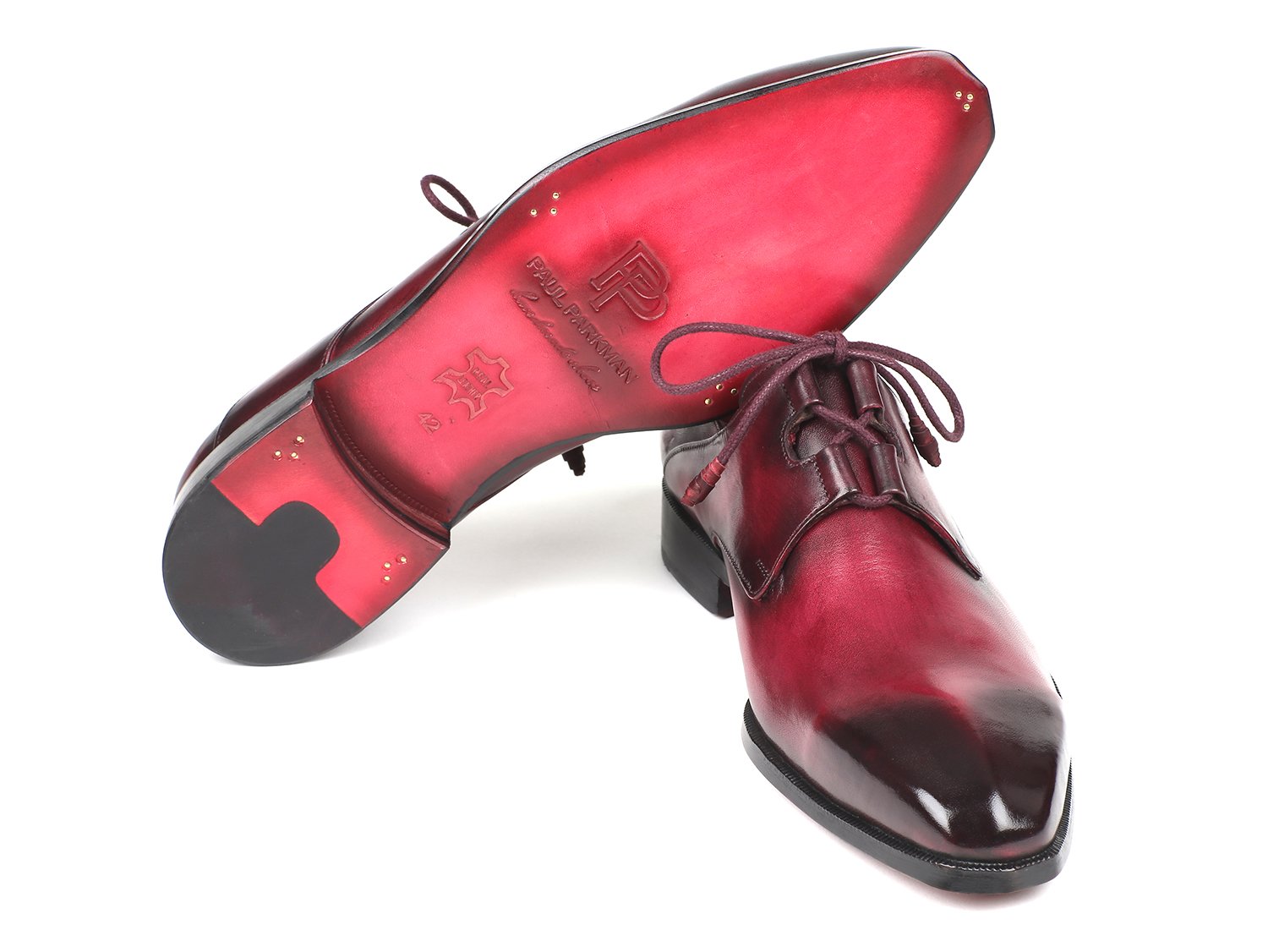 Paul Parkman Ghillie Lacing Bordeaux Dress Shoes (ID