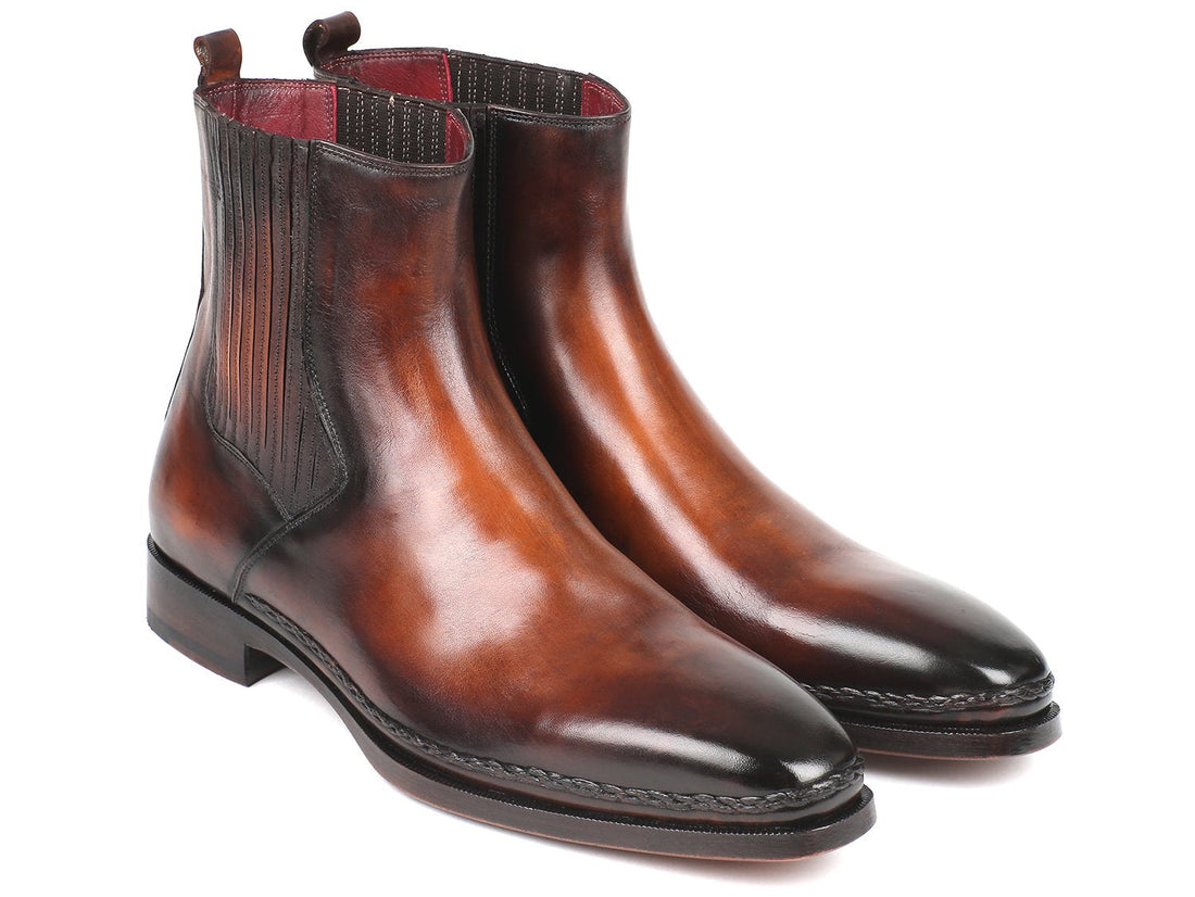 Paul Parkman Chelsea Boots Brown Burnished Leather (ID