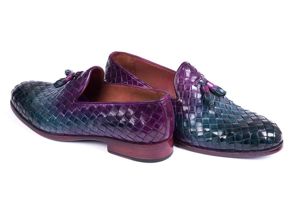 Paul Parkman Woven Leather Tassel Loafers Multicolor (ID